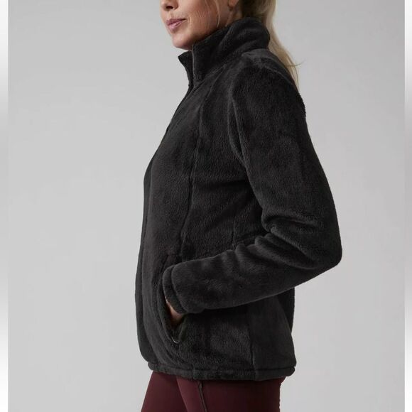 Athleta Double Cozy Karma Recover Full Zip Fuzzy Fleece Jacket - Picture 2 of 12